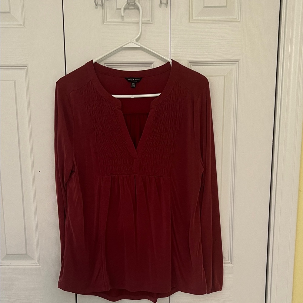 Lucky Brand Pleated Blouse